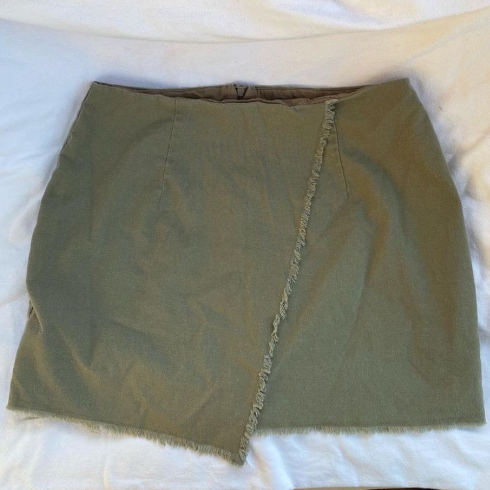 Revolve green wrap skirt!